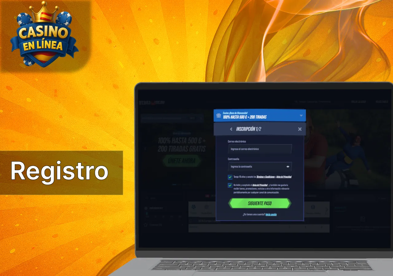 El proceso de registro sigue un esquema estándar y requiere poco tiempo.